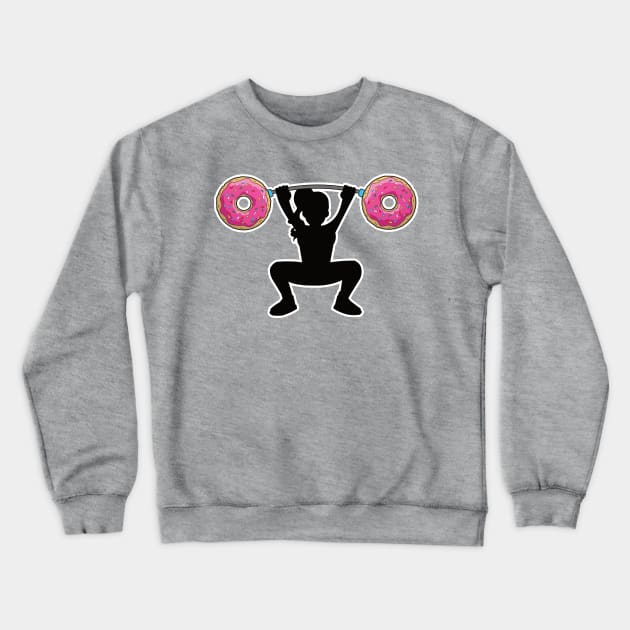 Weight Lifting Donut Crewneck Sweatshirt by geekers25